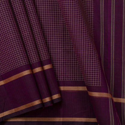 Magenta Kanchi Cotton Saree PV MM KC 116 - Cotton Saree - Panjavarnam PV MM KC 116
