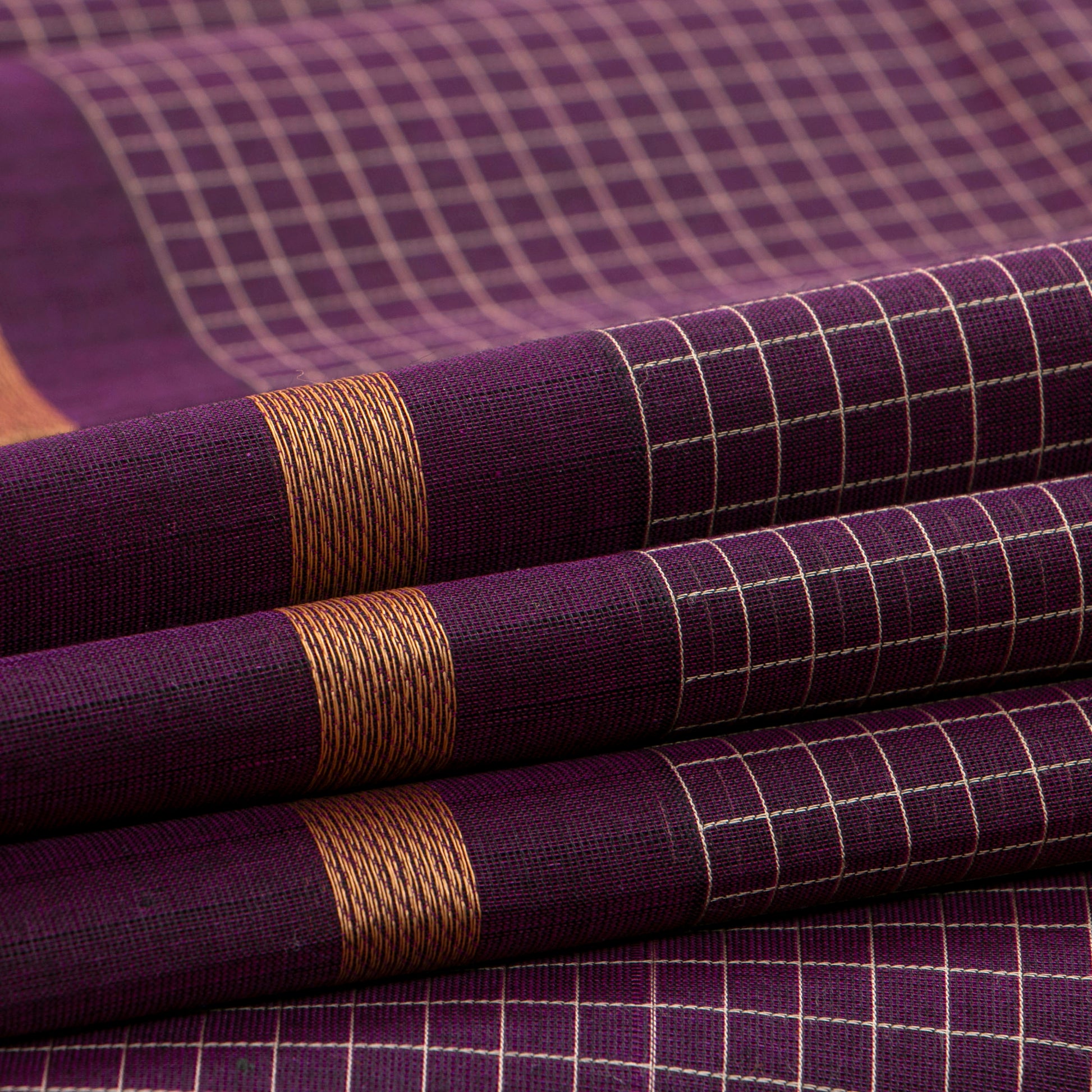 Magenta Kanchi Cotton Saree PV MM KC 116 - Cotton Saree - Panjavarnam PV MM KC 116