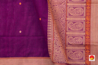 Magenta Kanchi Silkcotton Saree For Office Wear PV KSC 1229 - Silk Cotton - Panjavarnam PV KSC 1229