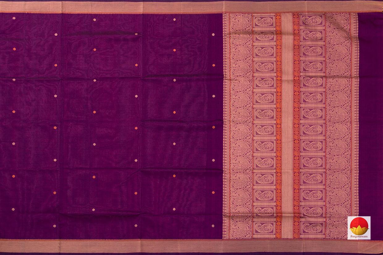 Magenta Kanchi Silkcotton Saree For Office Wear PV KSC 1229 - Silk Cotton - Panjavarnam PV KSC 1229