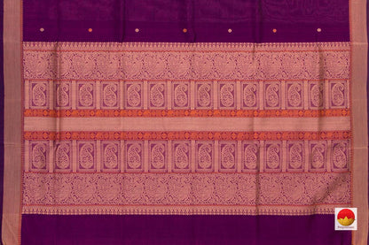 Magenta Kanchi Silkcotton Saree For Office Wear PV KSC 1229 - Silk Cotton - Panjavarnam PV KSC 1229