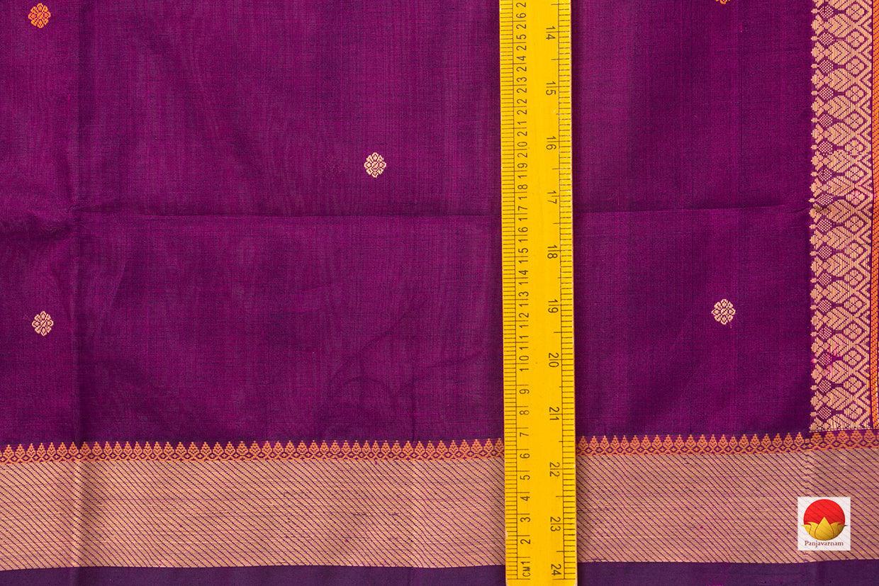 Magenta Kanchi Silkcotton Saree For Office Wear PV KSC 1229 - Silk Cotton - Panjavarnam PV KSC 1229