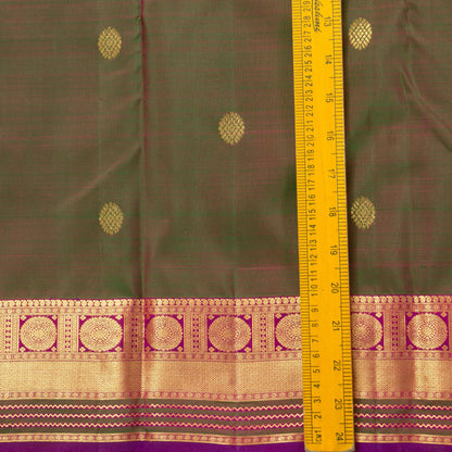 Manthulir Green And Pink Kanchipuram Silk Saree For Festive Wear PV NYC 1335 - Silk Sari - Panjavarnam PV NYC 1335