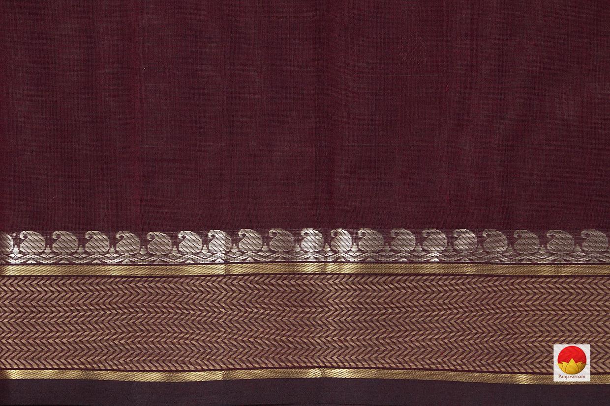 Maroon And Brown Kanchi Cotton Saree For Office Wear PV KC 402 - Cotton Saree - Panjavarnam PV KC 402