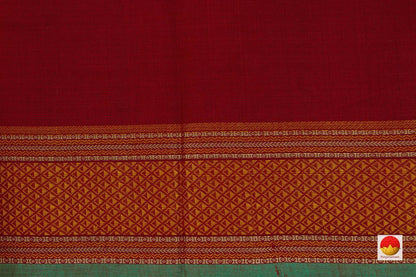 Maroon And Mustard Kanchi Cotton Saree For Office Wear PV KC 395 - Cotton Saree - Panjavarnam PV KC 395