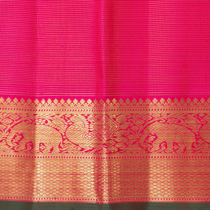 Maroon And Pink Kanchipuram Silk Saree With Medium Border Handwoven Pure Silk For Wedding Wear PV NYC 1196 - Silk Sari - Panjavarnam PV NYC 1196