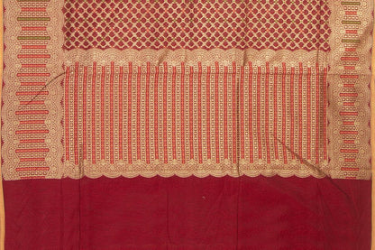 Maroon Banarasi Silk Cotton Saree For Party Wear PSC NYC 1114 - Silk Cotton - Panjavarnam PSC NYC 1114