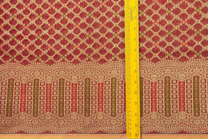 Maroon Banarasi Silk Cotton Saree For Party Wear PSC NYC 1114 - Silk Cotton - Panjavarnam PSC NYC 1114