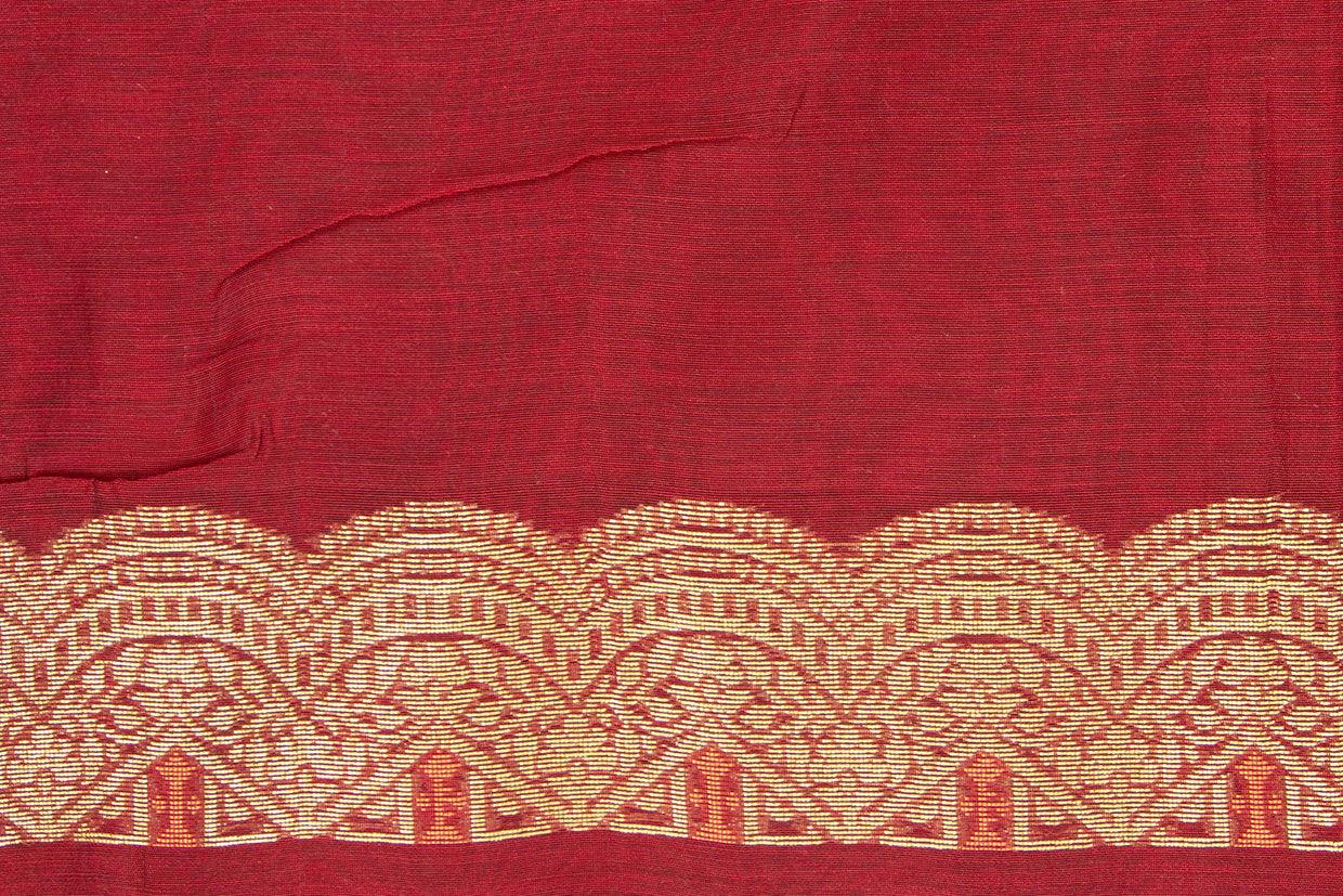 Maroon Banarasi Silk Cotton Saree For Party Wear PSC NYC 1114 - Silk Cotton - Panjavarnam PSC NYC 1114