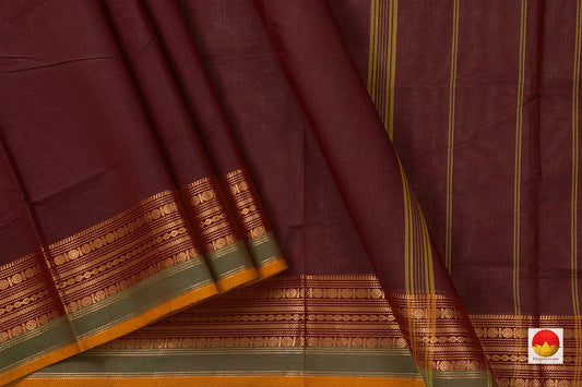 Maroon Chettinad Cotton Saree For Casual Wear PV SK CC 128 - Cotton Saree - Panjavarnam