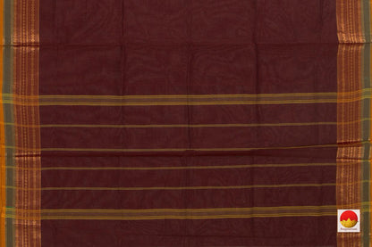 Maroon Chettinad Cotton Saree For Casual Wear PV SK CC 128 - Cotton Saree - Panjavarnam