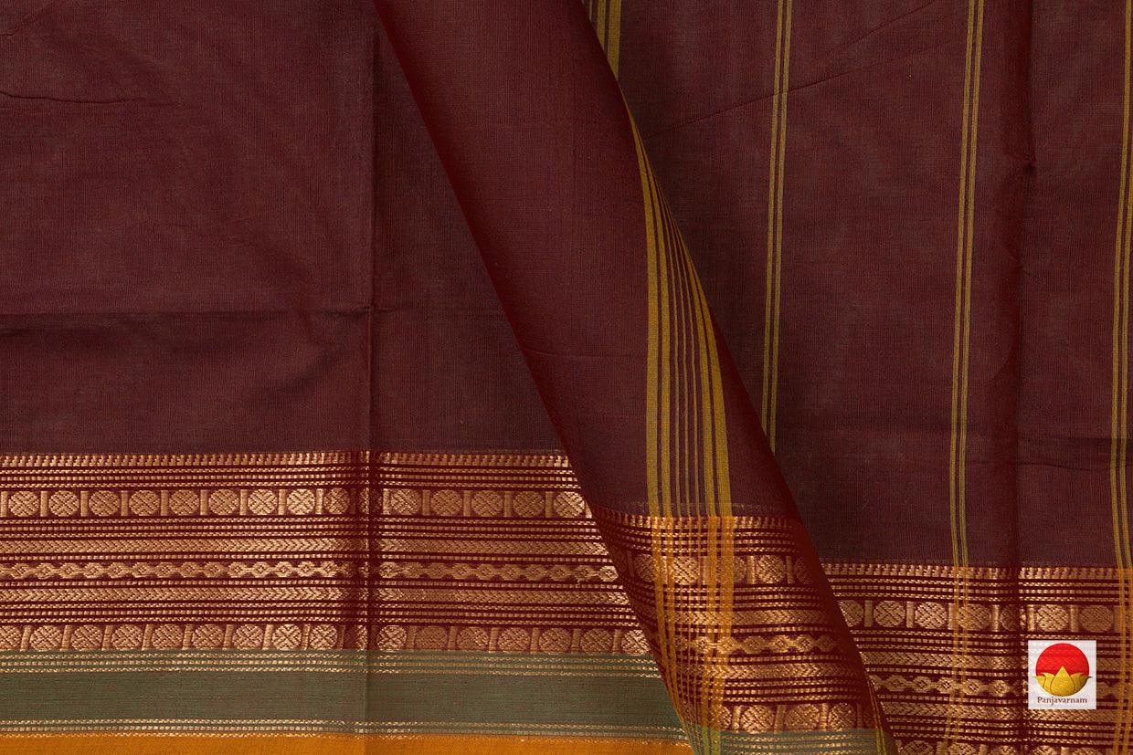 Maroon Chettinad Cotton Saree For Casual Wear PV SK CC 128 - Cotton Saree - Panjavarnam PV SK CC 128