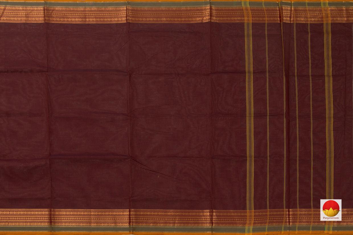 Maroon Chettinad Cotton Saree For Casual Wear PV SK CC 128 - Cotton Saree - Panjavarnam PV SK CC 128