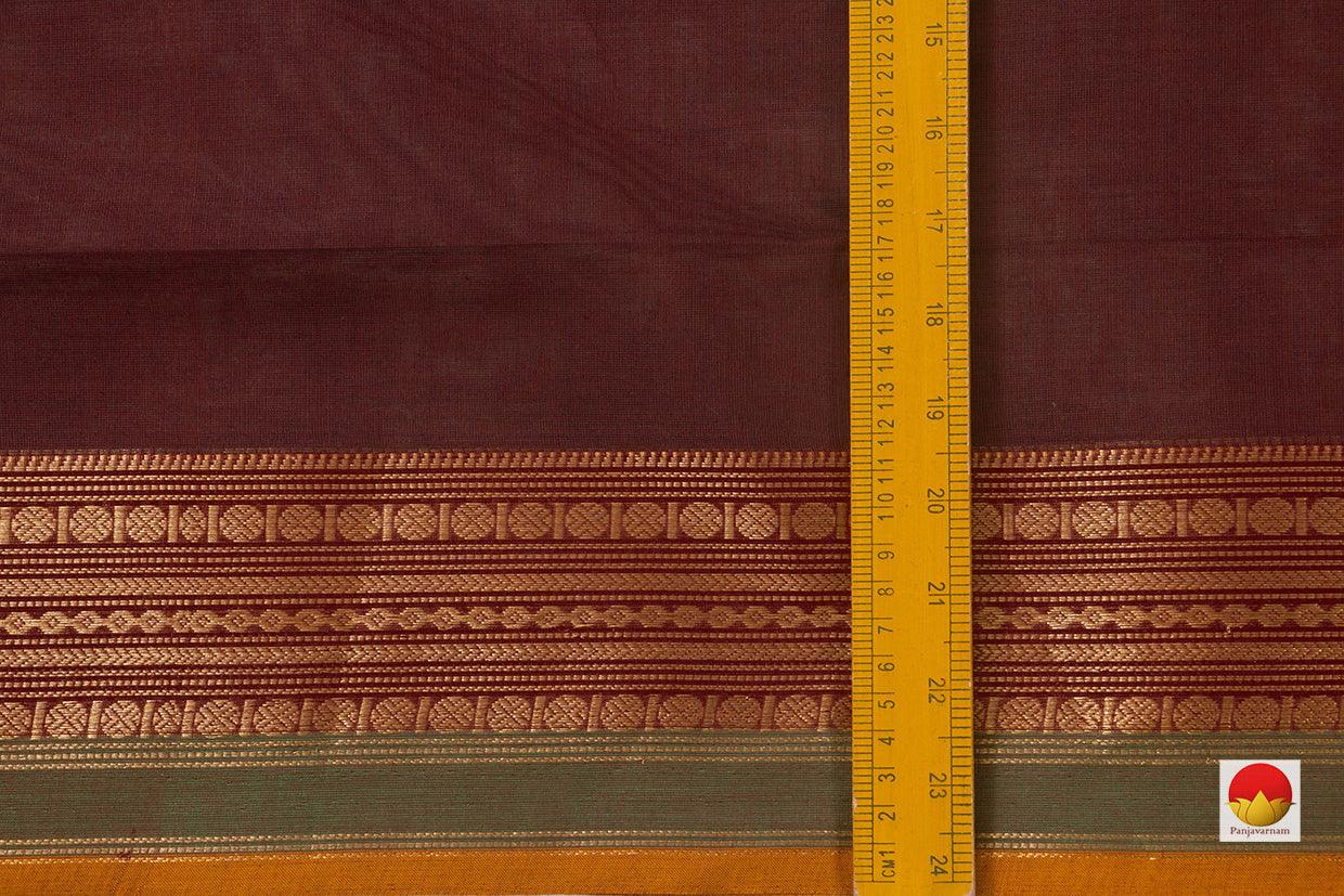 Maroon Chettinad Cotton Saree For Casual Wear PV SK CC 128 - Cotton Saree - Panjavarnam PV SK CC 128