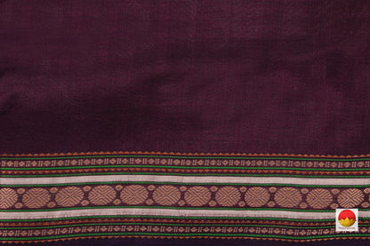 Maroon Kanchi Silkcotton Saree With Silk Thread Work Handwoven For Office Wear PV KSC 1226 - Silk Cotton - Panjavarnam