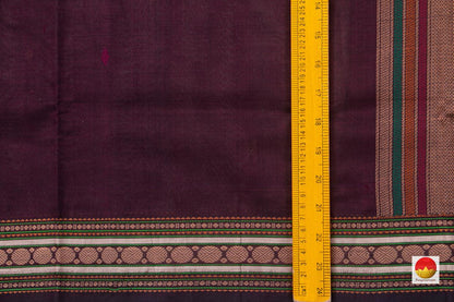 Maroon Kanchi Silkcotton Saree With Silk Thread Work Handwoven For Office Wear PV KSC 1226 - Silk Cotton - Panjavarnam PV KSC 1226