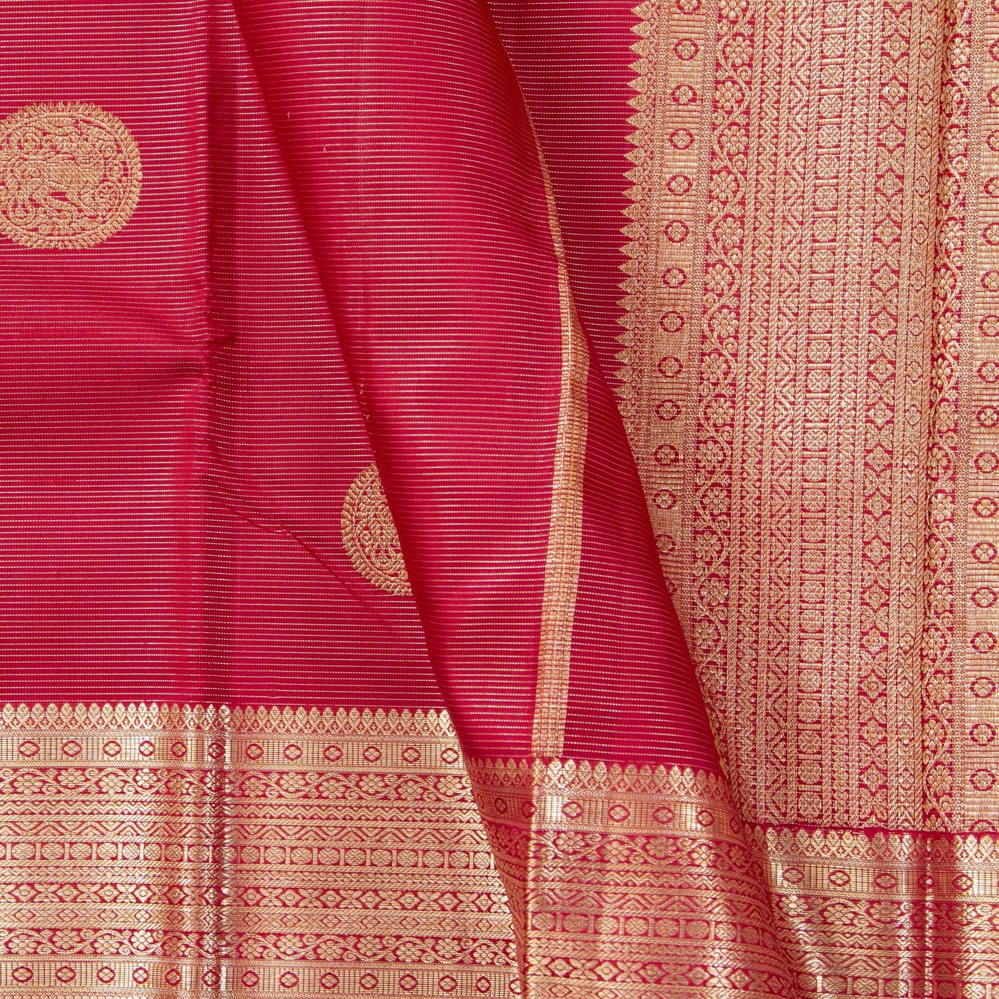 Maroon Kanchipuram Silk Saree For Wedding Wear PV NYC 1491 - Silk Sari - Panjavarnam PV NYC 1491