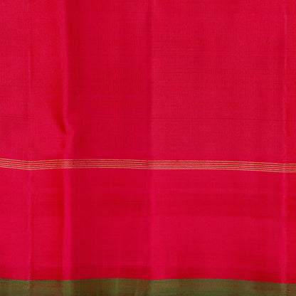 Maroon Kanchipuram Silk Saree With Short Border Handwoven Pure Silk For Festive Wear PV NYC 1159 - Silk Sari - Panjavarnam PV NYC 1159