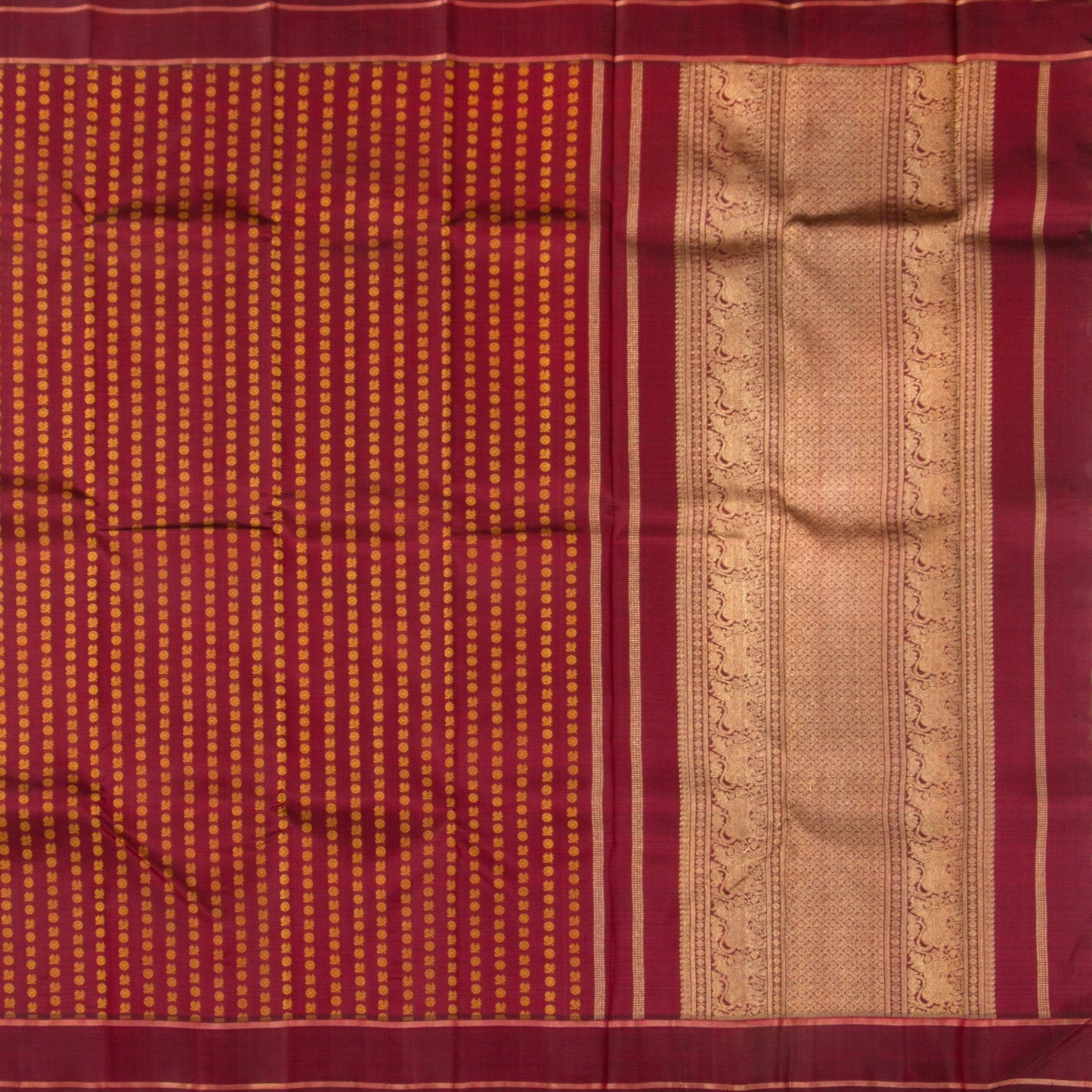 Maroon Kanjivaram Silk Saree With Silk Thread Work For Wedding Wear PV NYC 1250 - Silk Sari - Panjavarnam PV NYC 1250