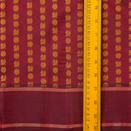 Maroon Kanjivaram Silk Saree With Silk Thread Work For Wedding Wear PV NYC 1250 - Silk Sari - Panjavarnam PV NYC 1250