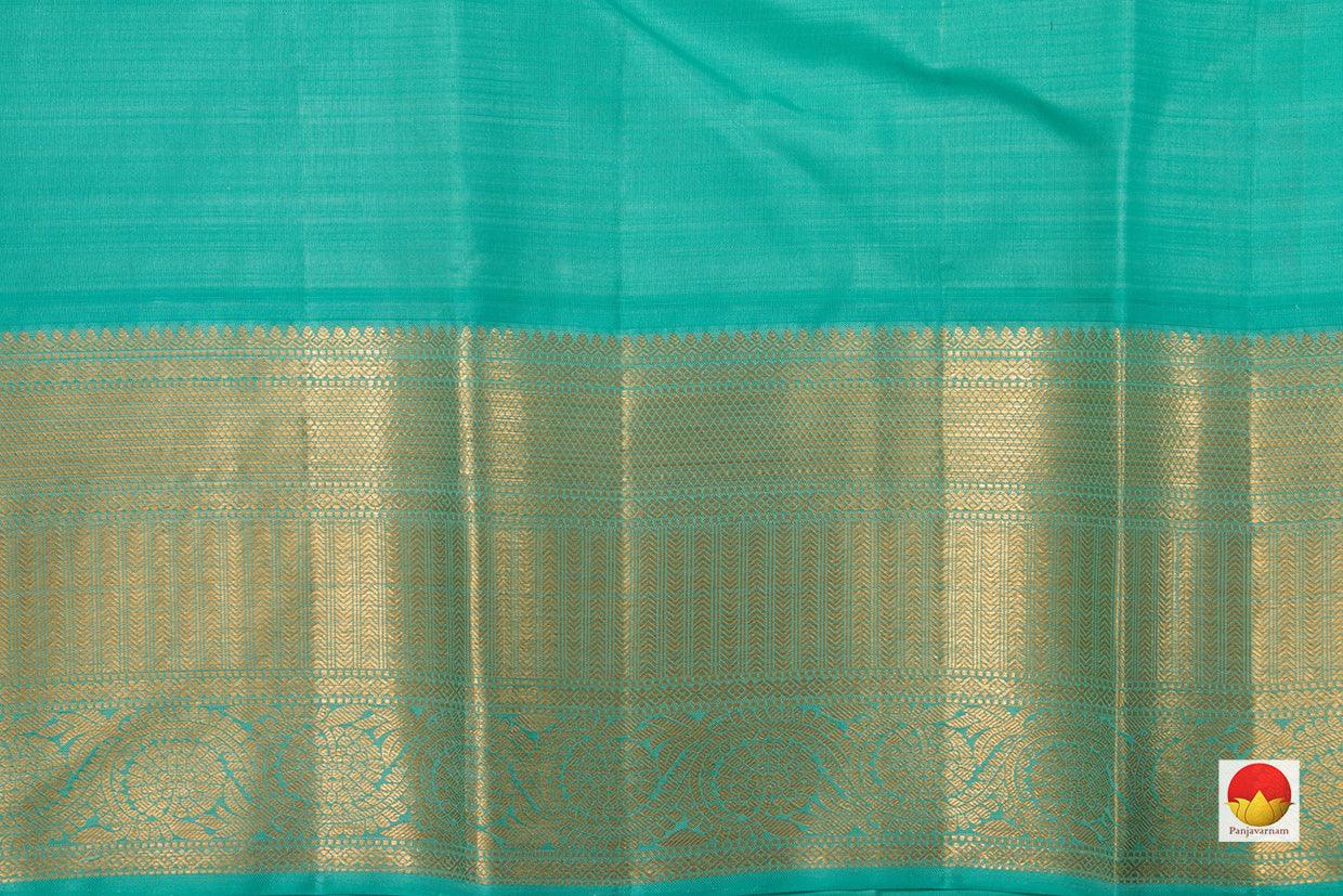 Mauve And Sea Green Kanchipuram Silk Saree With Medium Border Handwoven Pure Silk For Wedding Wear PV NYC 1045 - Silk Sari - Panjavarnam PV NYC 1045