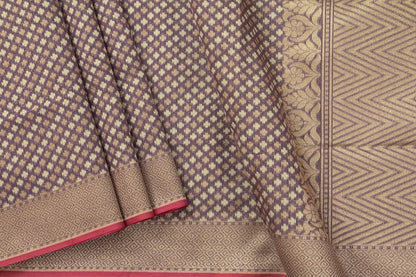Mauve Banarasi Silk Cotton Saree For Party Wear PSC NYC 1115 - Silk Cotton - Panjavarnam