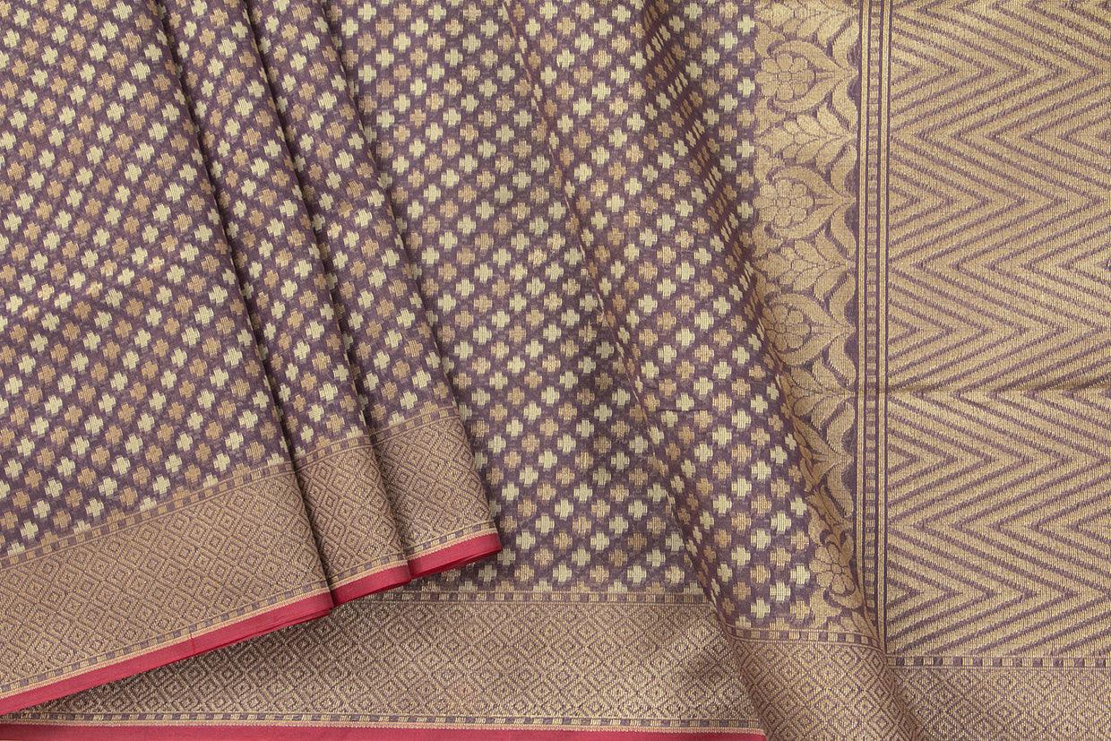 Mauve Banarasi Silk Cotton Saree For Party Wear PSC NYC 1115 - Silk Cotton - Panjavarnam PSC NYC 1115