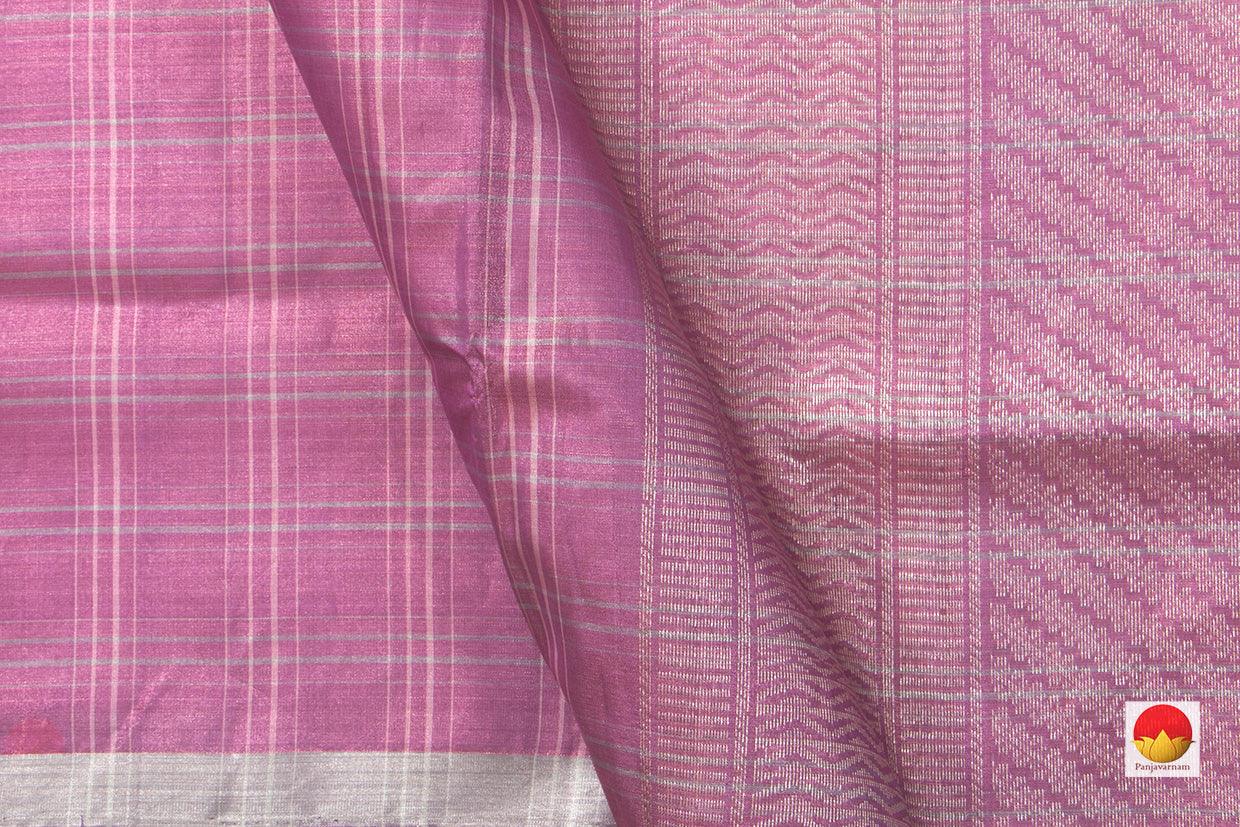 Mauve Handwoven Soft Silk By Tissue Saree Pure Silk For Festive Wear PV KU 103 - Silk Sari - Panjavarnam PV KU 103