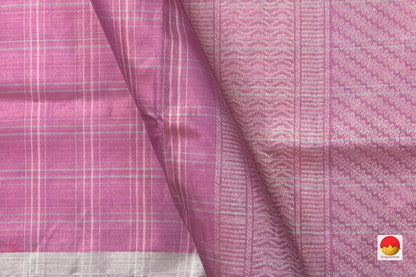 Mauve Handwoven Soft Silk By Tissue Saree Pure Silk For Festive Wear PV KU 103 - Silk Sari - Panjavarnam PV KU 103