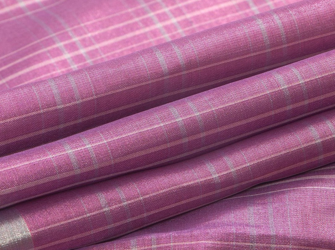 Mauve Handwoven Soft Silk By Tissue Saree Pure Silk For Festive Wear PV KU 103 - Silk Sari - Panjavarnam PV KU 103