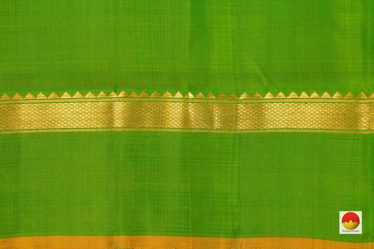 Mayil kazuthu Blue Kanchipuram Silk Saree Handwoven Pure Silk Light Weight With Medium Border Office Wear PV KNN 155 - Silk Sari - Panjavarnam PV KNN 155