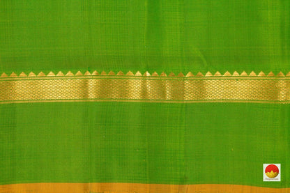 Mayil kazuthu Blue Kanchipuram Silk Saree Handwoven Pure Silk Light Weight With Medium Border Office Wear PV KNN 155 - Silk Sari - Panjavarnam PV KNN 155