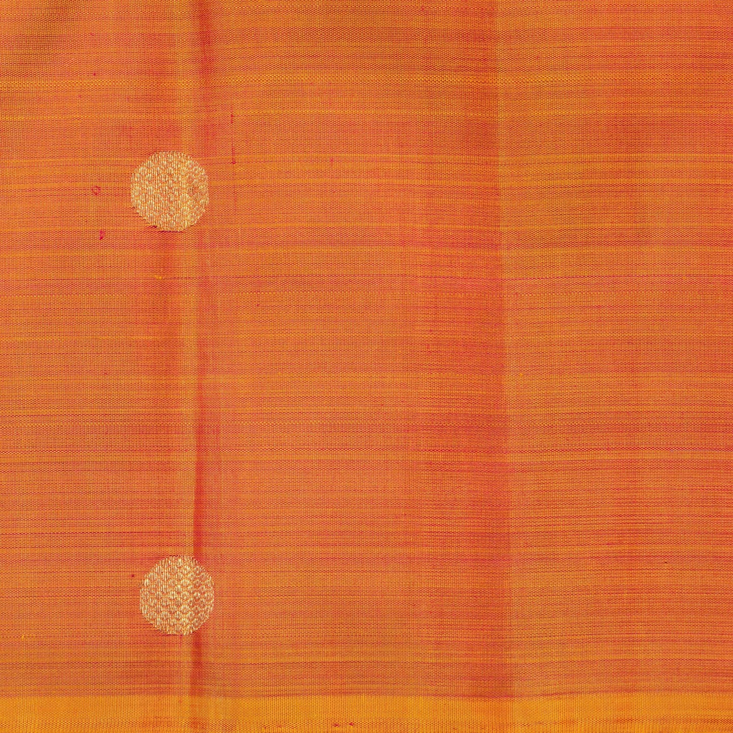 Mayilkazhuthu Blue And Orange Kanchipuram Silk Saree Borderless Half and Half Handwoven Pure Silk For Wedding Wear PV NYC 1219 - Silk Sari - Panjavarnam PV NYC 1219