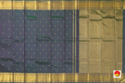Mayilkazhuthu Green Kanchipuram Silk Saree With Medium Border Handwoven Pure Silk For Wedding Wear PV NYC 1094 - Silk Sari - Panjavarnam