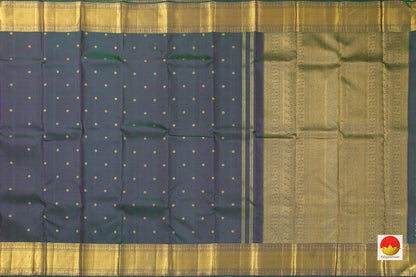 Mayilkazhuthu Green Kanchipuram Silk Saree With Medium Border Handwoven Pure Silk For Wedding Wear PV NYC 1094 - Silk Sari - Panjavarnam PV NYC 1094