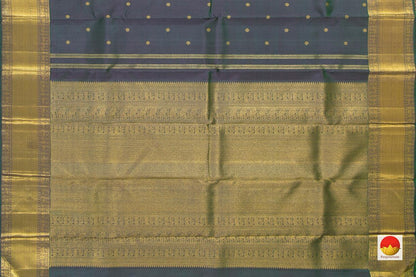Mayilkazhuthu Green Kanchipuram Silk Saree With Medium Border Handwoven Pure Silk For Wedding Wear PV NYC 1094 - Silk Sari - Panjavarnam PV NYC 1094