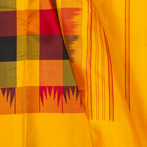 Multi Colour Checks Kanchipuram Silk Saree With No Zari For Office Wear PV RM NZ 474 A- Silk Sari - Panjavarnam PV RM NZ 474 A