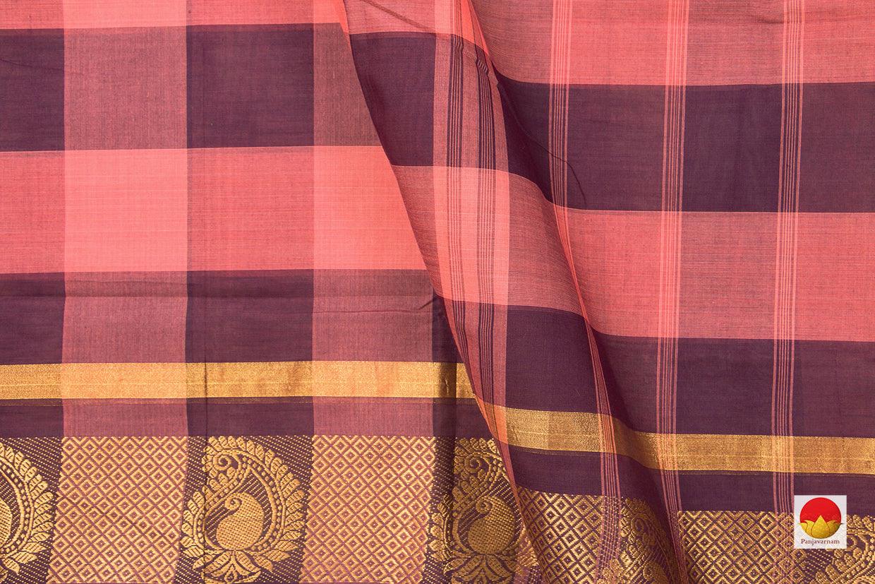 Multi Coloured Checks Chettinad Cotton Saree For Casual Wear PV CC 145 - Cotton Saree - Panjavarnam PV CC 145