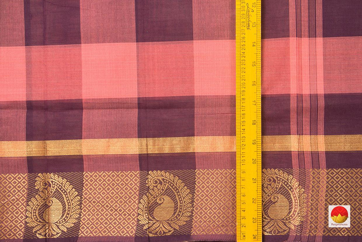 Multi Coloured Checks Chettinad Cotton Saree For Casual Wear PV CC 145 - Cotton Saree - Panjavarnam PV CC 145