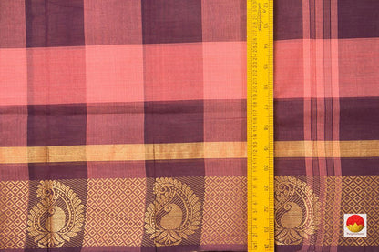 Multi Coloured Checks Chettinad Cotton Saree For Casual Wear PV CC 145 - Cotton Saree - Panjavarnam PV CC 145