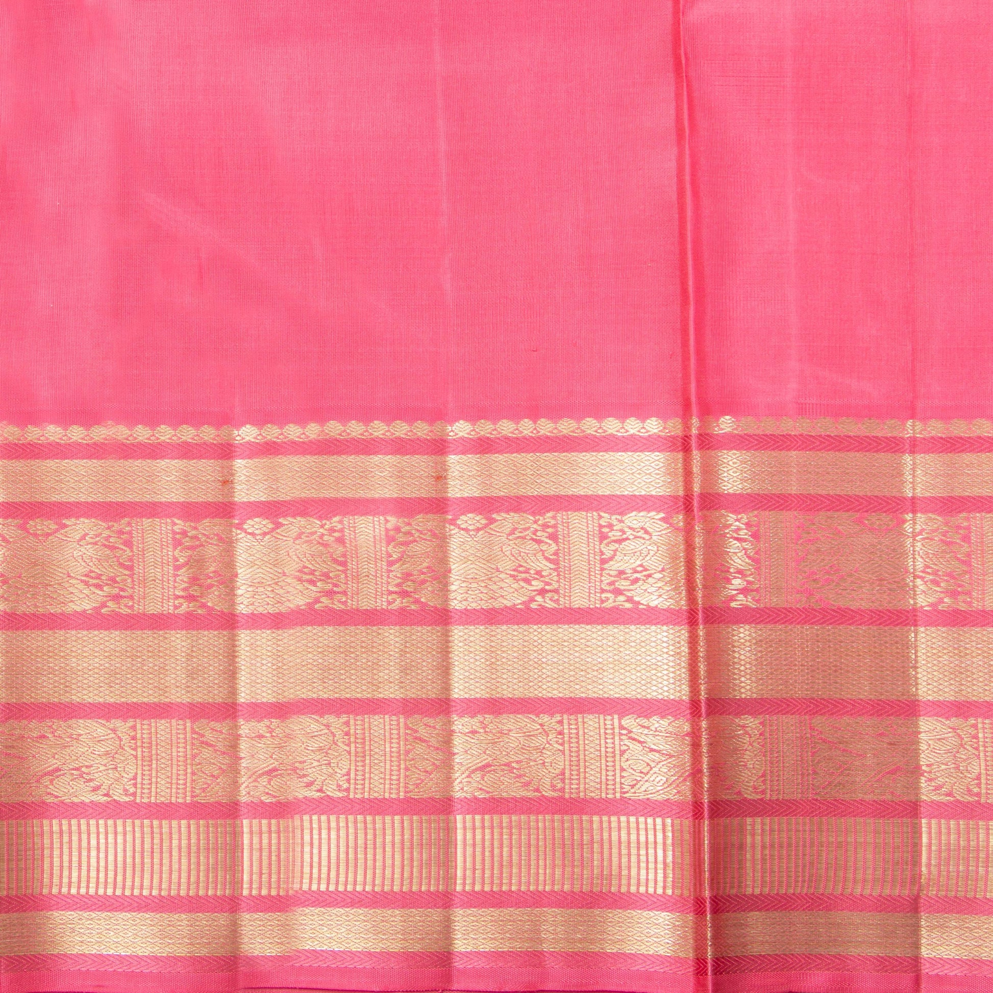 Mustard And Pink Kanchipuram Silk Saree For Bridal Wear PV NYC 1328 - Silk Sari - Panjavarnam PV NYC 1328