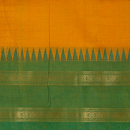 Mustard Kanchi Cotton Saree Ganga Jamuna Border PV MM KC 264 - Cotton Saree - Panjavarnam PV MM KC 264