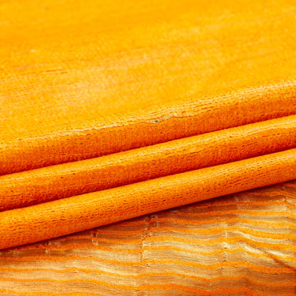 Mustard Tussar Silk Saree Handwoven PT 2076 - Tussar Silk - Panjavarnam PT 2076