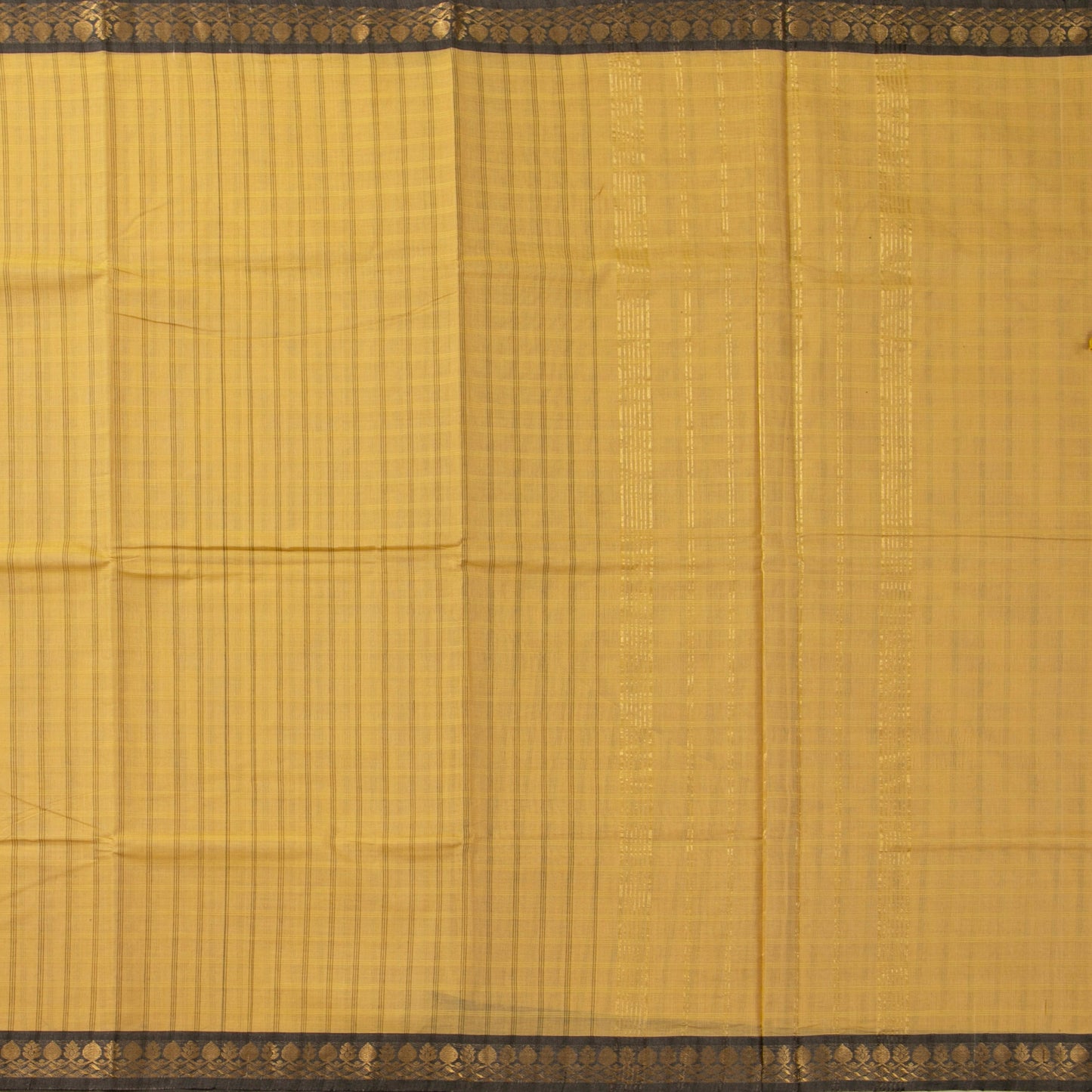 Off White And Black Kanchi Cotton Saree PV MM KC 143 - Cotton Saree - Panjavarnam PV MM KC 143