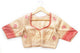 Off White And Pink Brocade Readymade Blouse PV BL 011