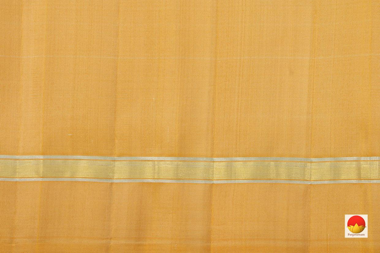 Off White Kanchipuram Silk Saree Handwoven Pure Silk Pure Zari For Party Wear PV ABI 264 - Silk Sari - Panjavarnam PV ABI 264