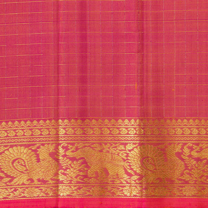 Orange And Pink Kanchipuram Silk Saree For Wedding Wear PV NYC 1334 - Silk Sari - Panjavarnam PV NYC 1334