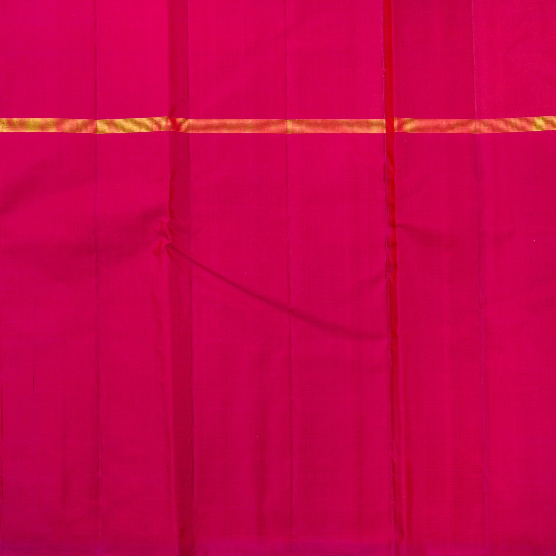Orange, Pink And Mustard Mubbagam Kanchipuram Silk Saree For Festive Wear PV 2048 - Silk Sari - Panjavarnam PV 2048