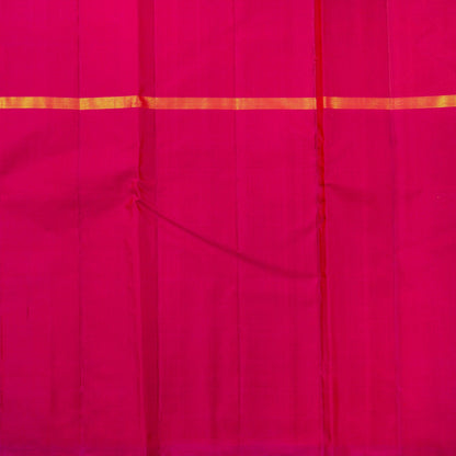 Orange, Pink And Mustard Mubbagam Kanchipuram Silk Saree For Festive Wear PV 2048 - Silk Sari - Panjavarnam PV 2048
