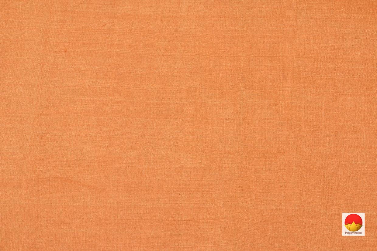 Orange Yellow Pure Tussar Silk Saree With Embroidery Border Handwoven For Casual Wear PT 751 - Tussar Silk - Panjavarnam PT 751